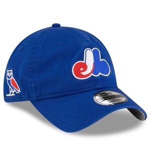 Montreal Expos OVO x New Era Washed 9TWENTY Adjustable Hat - Blue